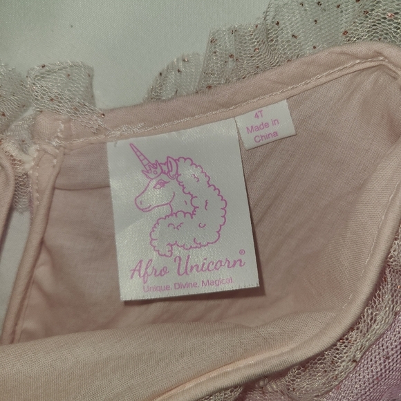 Purple Tulle Dress with Unicorn Design - Picture 5 of 6